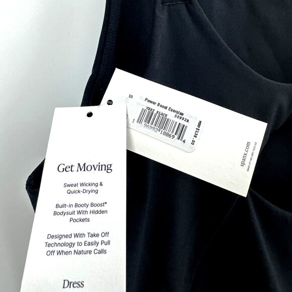 SPANX Women's Very Black Get Moving High Neck Dress Size S - Picture 8 of 10